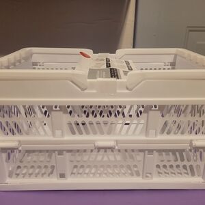 White Collapsible Storage Basket
